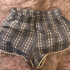 Blue pattern shorts